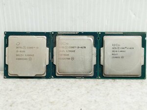 INTEL CPU COREi3-4170 COREi3-9100 COREi5-4670 3枚セット ジャンク