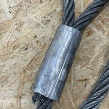 朝日ロープ 玉掛け ワイヤーロープ　IWRC29 28mm 5m ×1本 　美品 現状品 kd01012860_画像7