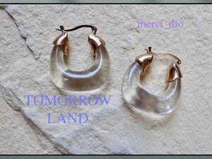  Tomorrowland TOMORROWLAND clear hoop earrings Gold color new goods unused autumn winter accessory SHIPS wai