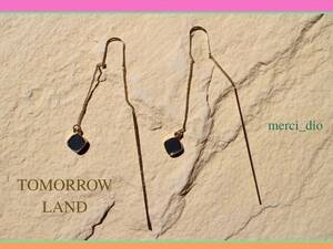  Tomorrowland TOMORROWLAND Gold × black square parts chain hook earrings .. new goods unused Deuxieme Classe 