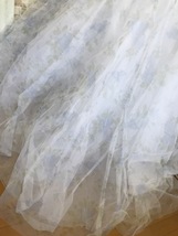 f15006■JEAN PAUL　衣装　ロングドレス　花柄チュール　フラワーモチーフ　フランス製　_画像4
