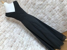 f15113●ドレスワンピース　衣装　ブラック　シフォン　ロング　_画像3