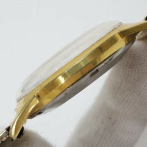 2404-683 テクノス オートマチック 腕時計 ゴールドシールド 25石 日付 金色の画像3