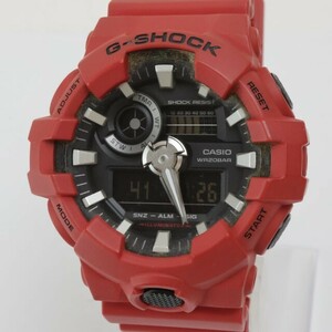 2404-695 カシオ クオーツ 腕時計 CASIO G-SHOCK GA-700-4A アナデジ ワールドタイム 赤 レッド