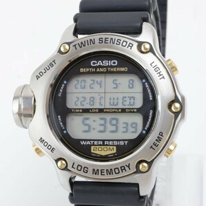 2405-518 カシオ クオーツ 腕時計 美品 CASIO DEP-600 潜水王 ログメモリー 970 箱 説件保有りの画像1