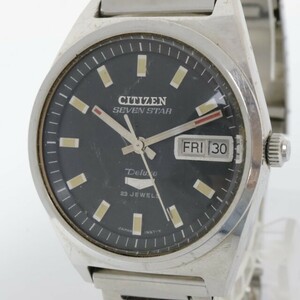 2405-551 Citizen automatic wristwatch CITIZEN 2933-TA seven Star Deluxe 23 stone day date black face 