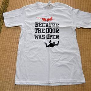 即決 スカイダイビング ジャンプ 飛行機 Tシャツ 半袖シャツ Sサイズ ホワイト 新品