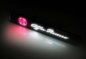 Alfa Romeo 光る LED フロント グリル エンブレム ジュリア ジュリエッタ ミト ステルヴィオ 156 147 159 スパイダー アルファブレラ GT