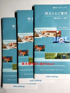 ◆ネコポス送料無料◆西武ホールディングス 株主優待券 3冊(100株x3)◆2024年11月30日まで◆西武HD 西武鉄道◆