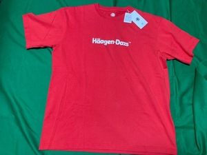 赤　レッド　ハーゲンダッツ Tシャツ XL LL サイズ 市販品 入手困難品 アダムエロペ　Haagen-Dazs meets ADAM ET ROPE'　新品　紙タグ付き