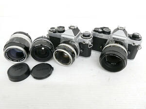 【Nikon/ニコン】辰②44//FE/FE2 レンズセット/NIKKOR 28mm 1:2.8/135mm/50mm/55mmマクロ