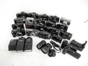 [CANON/FUJIFILM/Nikon other ].①94// camera, accessory etc. large amount summarize / junk contains 