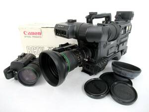 【CANON/SONY】辰⑥136//EVV-9000/BCTV ZOOM LENS/J15×9.5B II 9.5-143mm 1:1.8/PH15×7B 7-105mm 1:1.4/業務用大型ビデオカメラ