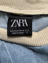 100円スタート　ZARA ザラ　デニム地　ダメージ　クルーネック　カットソー　_画像5