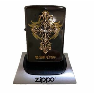 USA 3D ブラックゴールド十字架　ジッポ　zippo ライター No.701