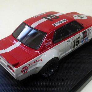 EBBRO エブロ 1/43 Nissan Skyline 2000GT-R Rcing #15 Fuji 1972（ホワイト／レッド）の画像5