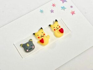 ポケモン ピカチュウ ブラッキー ハンドメイド 3D ネイルパーツ デコパーツ ネイルパーツ キャラクター