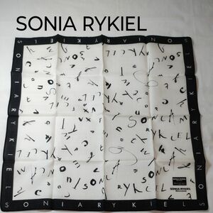 【未使用】SONIA RYKIEL ソニア・リキエル　ハンカチ　綿100％　メンズハンカチ　レディースハンカチ　ブランドハンカチ