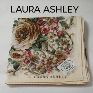 【未使用】LAURA ASHLEY ローラアシュレイ ハンカチ　レディースハンカチ　 花柄　未使用ハンカチ