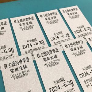  higashi . railroad stockholder hospitality get into car proof 8 sheets set * postage 63 jpy ..*2024 year 6 month 30 to day valid * tickets type .... river hot spring sunlight new deer marsh hing new . raw Sky tree Ise city cape 
