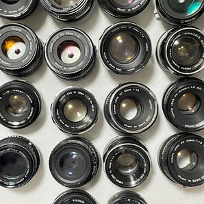 単焦点レンズ Canon Nikon MINOLTA PENTAX YASHICA OLYMPUS 1.4/1.8/2.8/3.5 フィルムカメラ カメラレンズ まとめ 大量セット 動作未確認の画像6