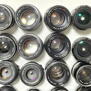 単焦点レンズ Canon Nikon MINOLTA PENTAX YASHICA OLYMPUS 1.4/1.8/2.8/3.5 フィルムカメラ カメラレンズ まとめ 大量セット 動作未確認の画像3