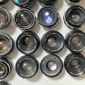 単焦点レンズ Canon Nikon MINOLTA PENTAX YASHICA OLYMPUS 1.4/1.8/2.8/3.5 フィルムカメラ カメラレンズ まとめ 大量セット 動作未確認の画像7
