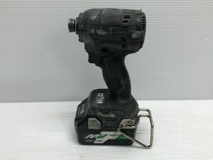 N275-240529-98 HiKOKI 18V コードレスインパクトドライバー 型番不明 動作品 バッテリー付き ダメージあり 【中古品】