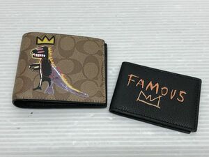 N121-240529-170 COACH × バスキア コーチ 二つ折財布 コラボ Ｃ5442 【中古品】