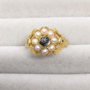 イギリス アンティーク リング K18