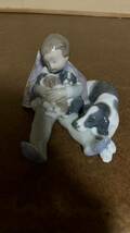 LLADRO リヤドロ 置物 陶器人形 インテリア フィギュリン みんなおねんね 男の子 少年 子犬_画像4