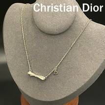 【人気】Christian Dior / クリスチャンディオール ネックレス シルバー リボン アクセサリー/CYB78-20_画像1