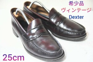  редкий товар Vintage обычная цена 6 десять тысяч иен 100 иен старт![Dexter] Dexter монета Loafer балка gun ti джентльмен обувь USA производства телячья кожа 25cm