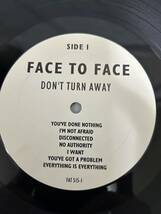 ◎W012◎LP レコード US盤 FACE TO FACE/Don’t Turn Away/FAT 515-1_画像4