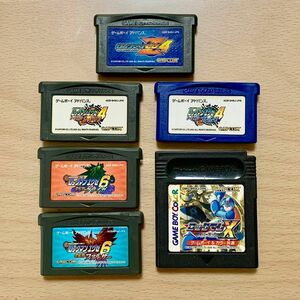 ゲームボーイアドバンス ゲームボーイカラー　ロックマンソフトセット　　6点　ジャンク