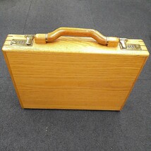 メーカー不明 木製 アタッシュケース 中古品　み_画像1