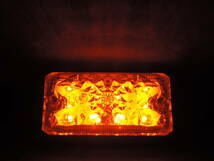 LSL-502A　アンバー　橙　16個　激光 LED角BIGマーカー 12V/24V JB　メッキ　レトロ　デコトラ　アート　トラックショップASC_画像4
