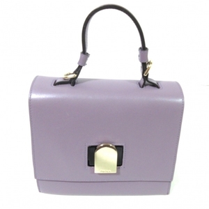 フルラ FURLA ハンドバッグ エマ レザー パープル 美品 バッグ