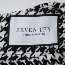 セブンテン バイミホカワヒト SEVEN TEN by MIHO KAWAHITO ポンチョ サイズS - 白×黒×アイボリー レディース 美品 ジャケット_画像3