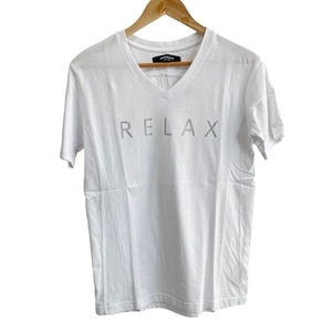 ウノ ピュ ウノ ウグァーレ トレ 1 piu 1 uguale 3 半袖Tシャツ サイズL - 白 メンズ Vネック/RELAX トップス