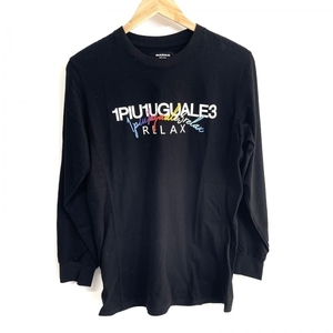 ウノ ピュ ウノ ウグァーレ トレ 1 piu 1 uguale 3 長袖Tシャツ サイズXL - 黒×白×マルチ メンズ クルーネック トップス