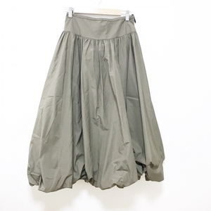 プレインピープル PLAIN PEOPLE ロングスカート サイズ3 L カーキ レディース バルーン/ウエストゴム ボトムス