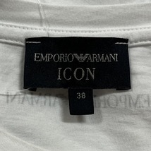エンポリオアルマーニ EMPORIOARMANI 半袖Tシャツ サイズ38 S - 白×黒 レディース 美品 トップス_画像3