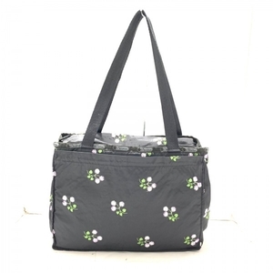 レスポートサック LESPORTSAC ショルダーバッグ - レスポナイロン 黒×ライトピンク×ライトグリーン 刺繍 バッグ