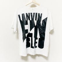 ランバンオンブルー LANVIN en Bleu 半袖Tシャツ サイズ48 XL 白×黒 メンズ トップス_画像1