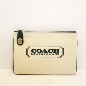 コーチ COACH クラッチバッグ CD699G - キャンバス アイボリー バッグ