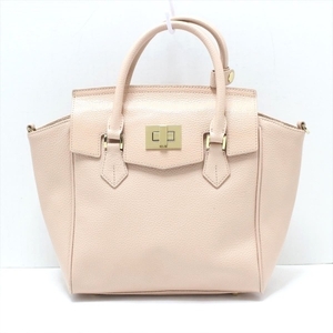  Samantha Thavasa Samantha Thavasa handbag - leather pink beige bag 