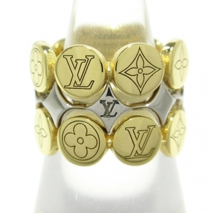  Louis Vuitton LOUIS VUITTON 3 ream ring M 12.5 number MP355M bar g*LVf.chula metal material Gold × silver GK0233 accessory ( finger )