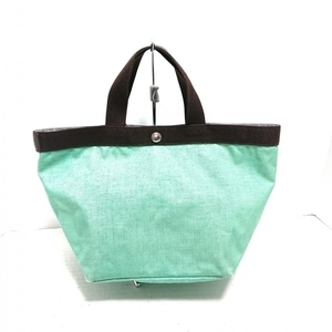  Herve Chapelier Herve Chapelier tote bag ko-te.la boat type tote bag Mko-te.la nylon blue green × dark brown C line 