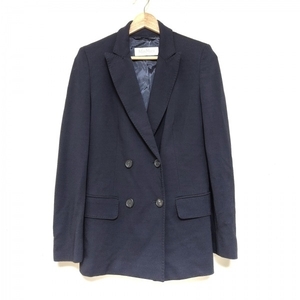  Max Mara Max Mara size 38 S - dark navy lady's long sleeve / double / autumn / winter jacket 